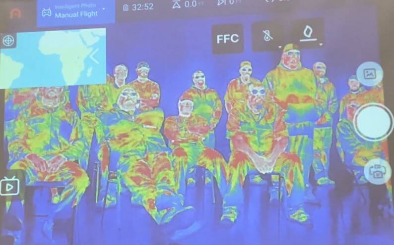 Thermal image from the new drone. 