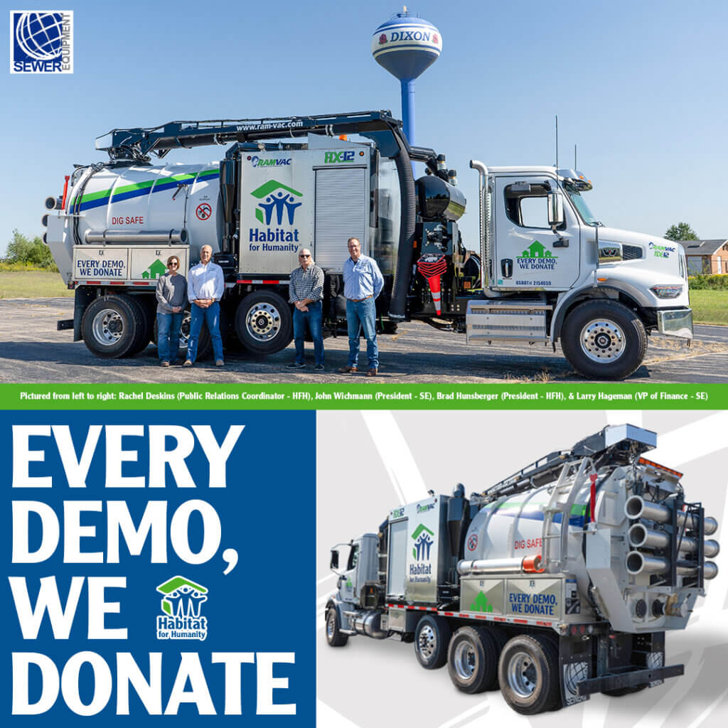 Image showing the HX-12 "Every Demo We Donate" hydroexcavator truck designed for Dixon Habitat for Humanity. 