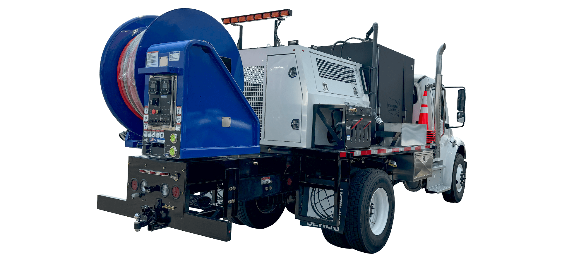 Back view of the Model 747 Truck Jet Series.