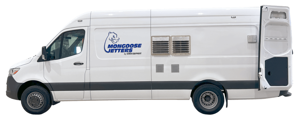 The Mongoose Jetters Model 184 Sewer Jetter Truck, 18 GPM @ 4000 PSI.